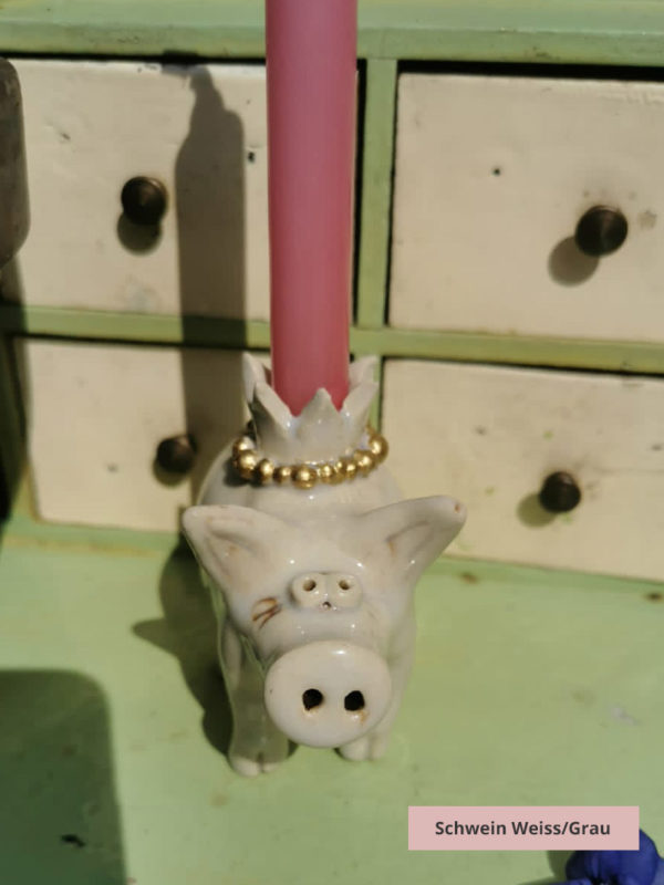 Kerzenschweine weiss/grau – Bild 3