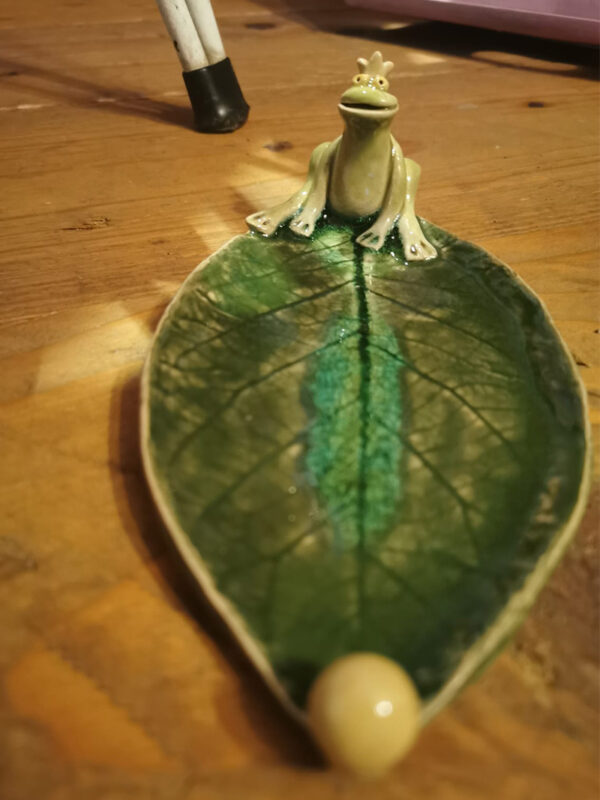 Frosch auf Blatt – Bild 2