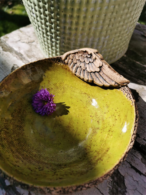 Schale mit Flügeln - grün – Bild 3