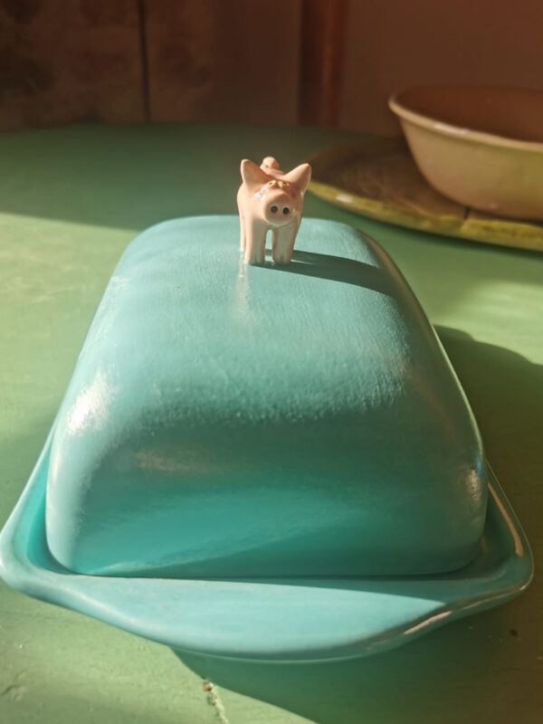 Butterdose mit Schwein – Bild 2