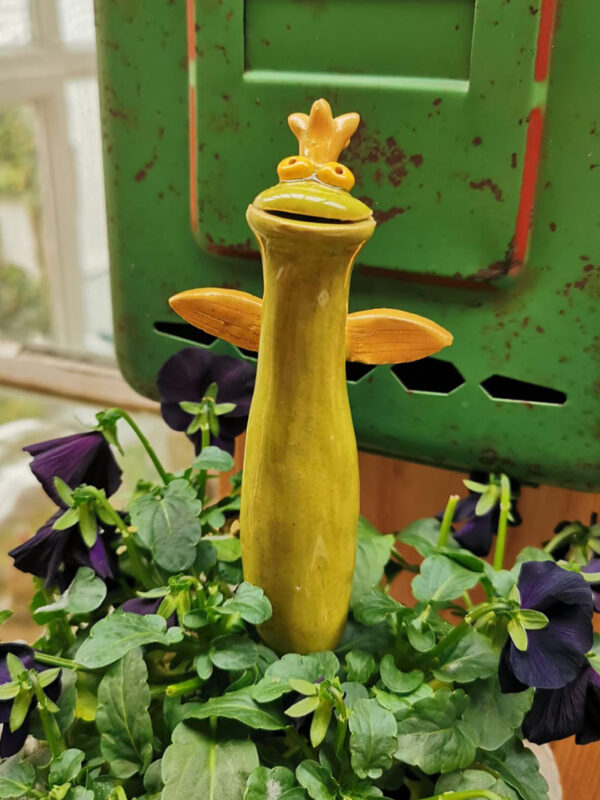 Froschstecker mit goldenen Flügeln