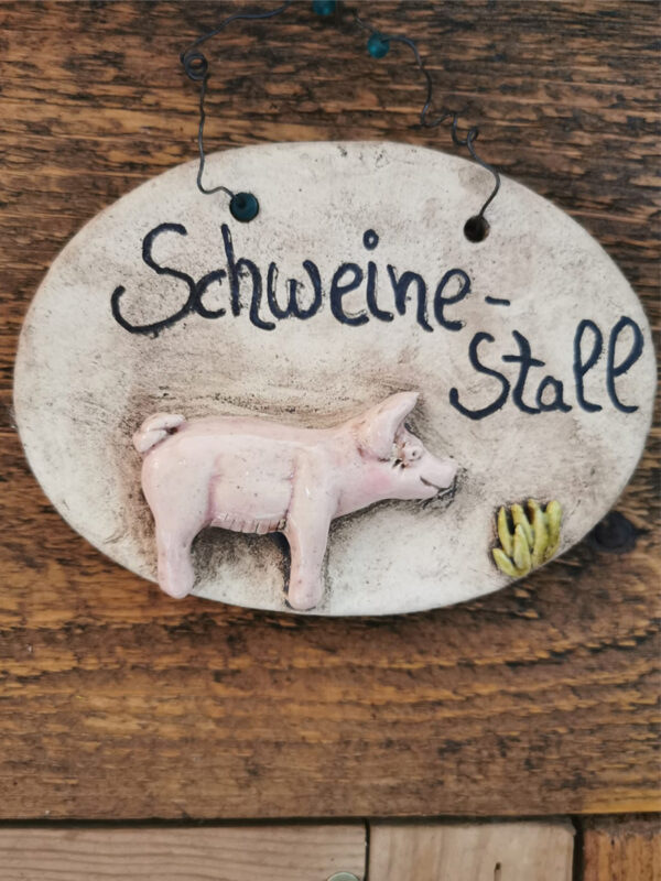 Schild Schweinestall