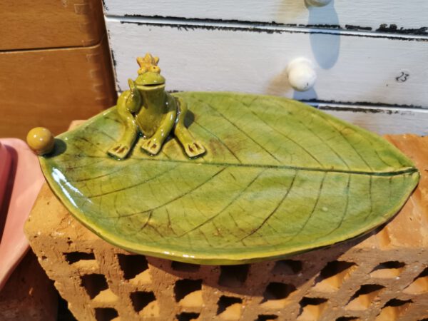 Blatt mit Sitzfrosch